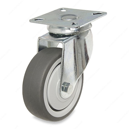 Richelieu 2 in Thermoplastic Rubber Swivel Caster Gray F24784